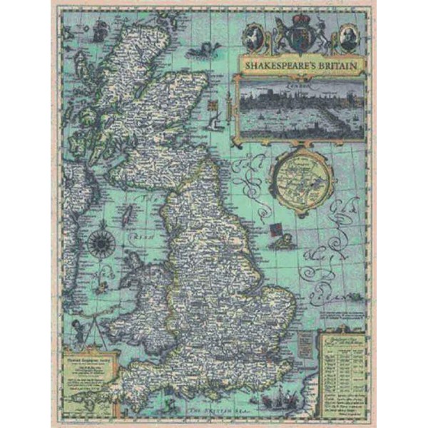 National Geographic Map ShakespeareÂ´s Britannien