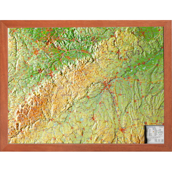 Georelief Regional map Schwäbische Alb