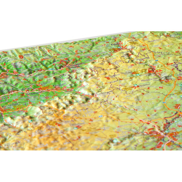 Georelief Regional map Schwäbische Alb