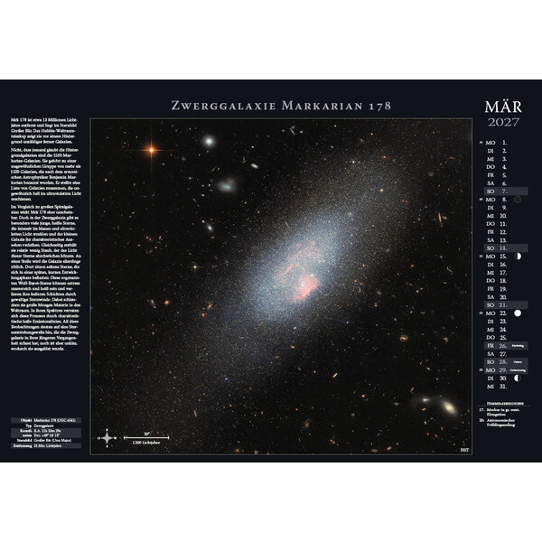 Astronomie-Verlag Calendar Weltraum-Kalender 2027