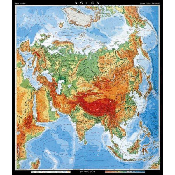 Klett-Perthes Verlag Continent map Asia physical