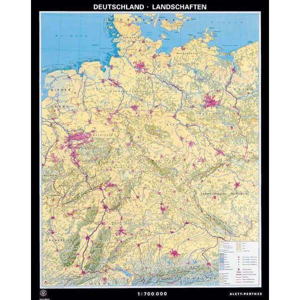 Klett-Perthes Verlag Map Germany landscapes