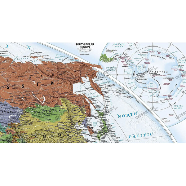 National Geographic Decorative map of the world political, large