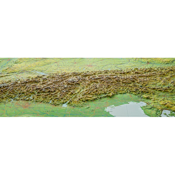 Georelief Large 3D relief map of the Alps (in German)