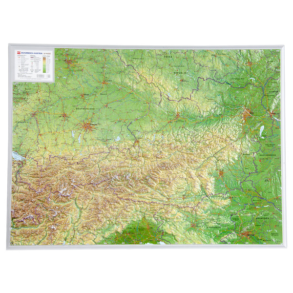 Georelief Large 3D relief map of Austria (in German)