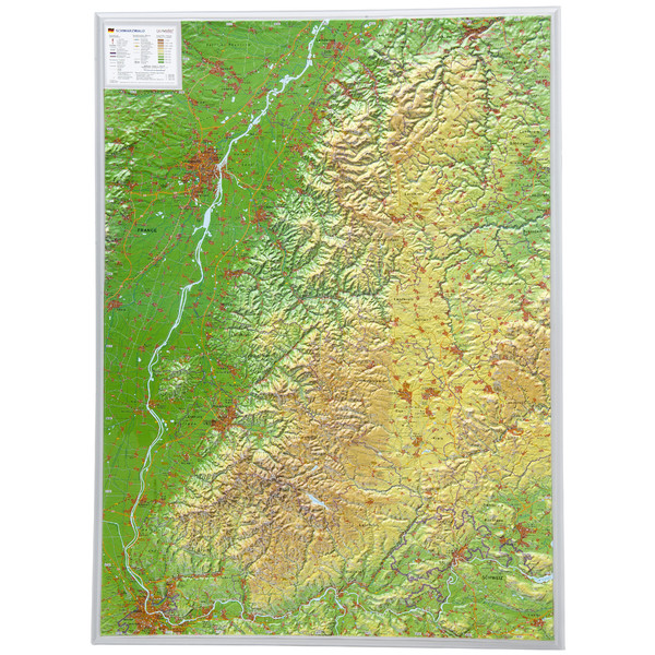 Georelief Regional map Black Forest