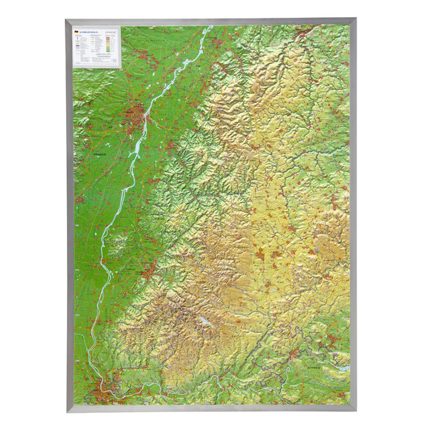 Georelief Regional map Black Forest