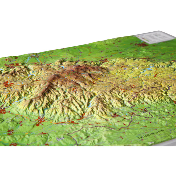 Georelief 3D relief map of the Harz region, small (in German)