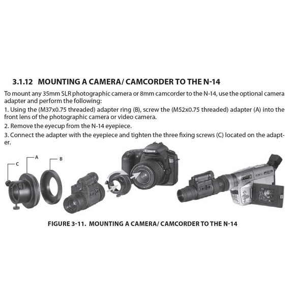 Armasight Camera adapter 46 (for NYX 14, NYX-14 PRO, NYX PRO-7, N14, N14 PRO, N15)