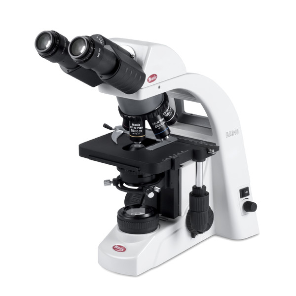 Motic Microscope BA310E, bino, BF, infinity, EC- plan, achro, 40x - 400x, Hal 30W, LED 3W (opt.)