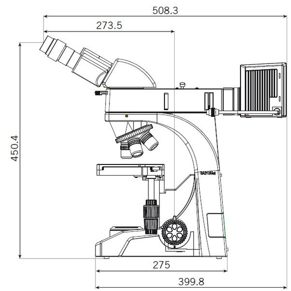 Motic BA310 MET-T binocular microscope, (3 "x2")