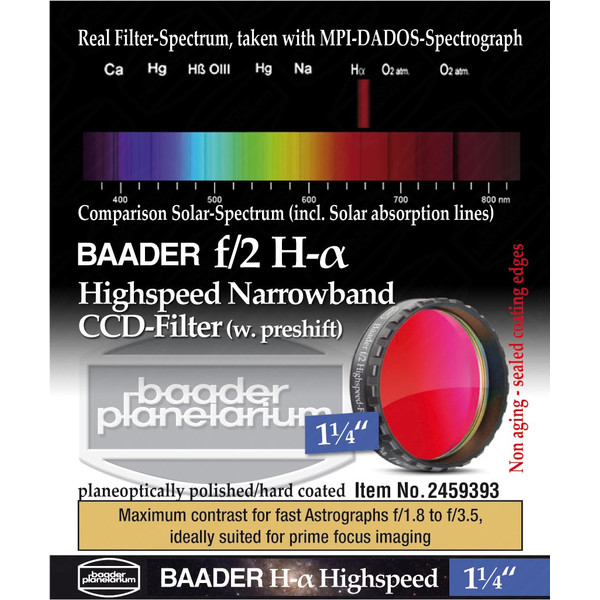 Baader Filters H-alpha Highspeed f/2 1.25"