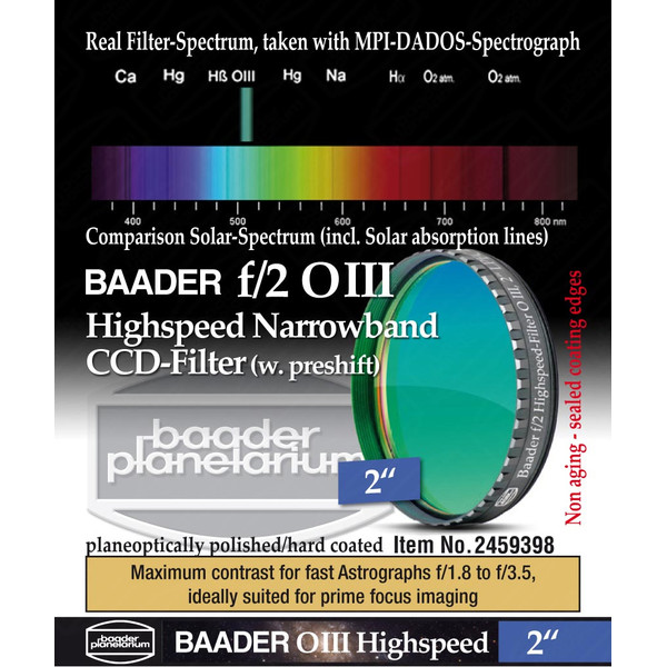 Baader Filters OIII Highspeed f/2 2"