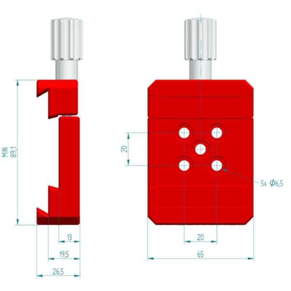 PrimaLuceLab PLUS Vixen / Losmandy prism clamp