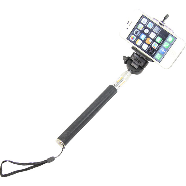 Aluminium monopod Selfie stick for smartphones and compact photo cameras, pink