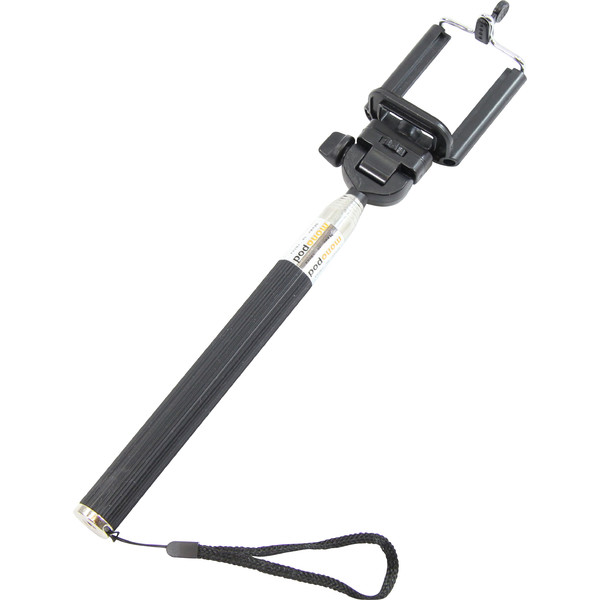 Aluminium monopod Selfie stick for smartphones and compact photo cameras, pink