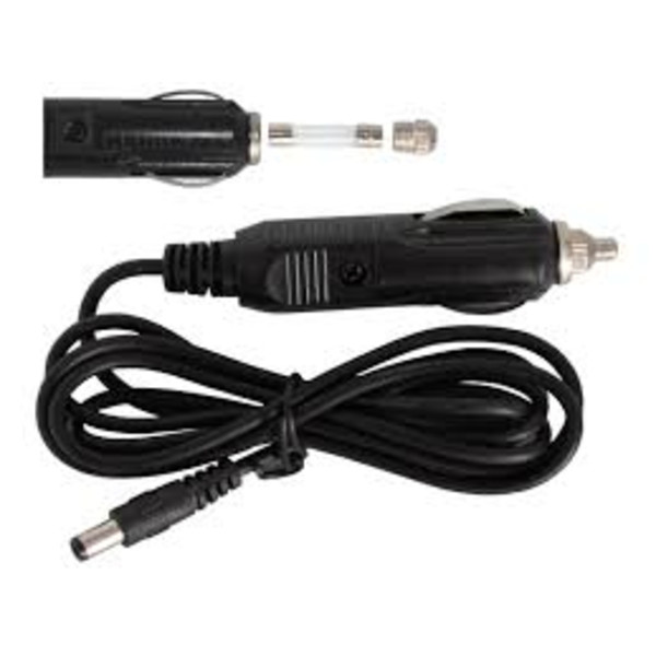 Omegon 12V 3A car battery cable (1m) for vehicle cigarette lighter socket