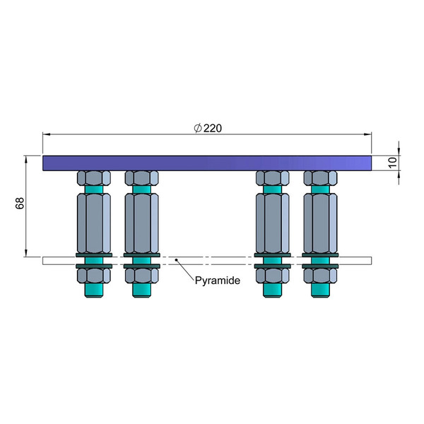 euro EMC Column P200 observatory pier, 100cm overall height