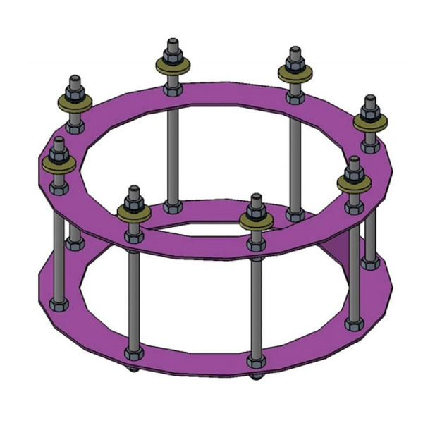 euro EMC Anchoring kit 2 for P200 observatory pier, 80cm total height