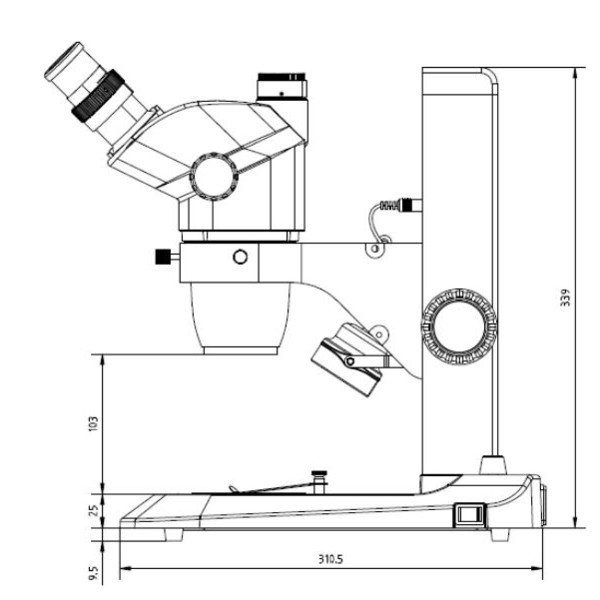 Euromex Stereo zoom microscope NZ.1902-S, 6.7-45x, Gear rack, Reflected and Transmitted light, bino