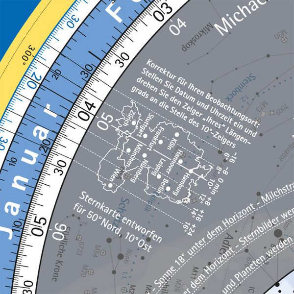 Oculum Verlag Star chart Swivelling sky map