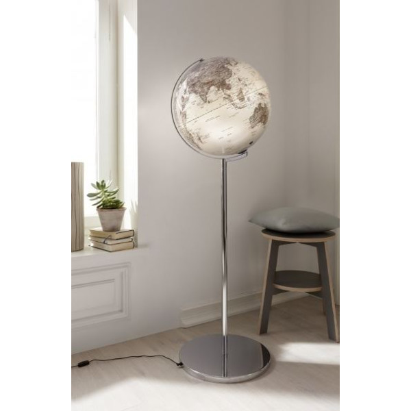 TROIKA Floor globe Sojus Silver 43cm