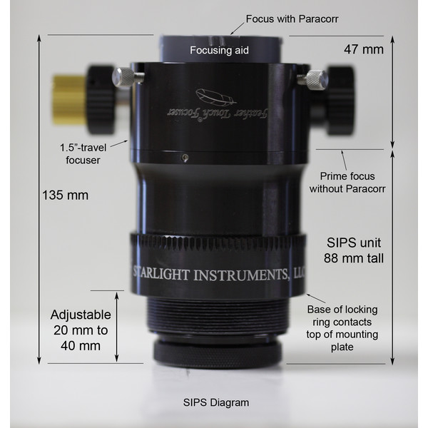 Starlight Instruments Feather Touch FTF2015BCR Lightweight focuser with integrated Paracorr System (SIPS) Coma Corrector