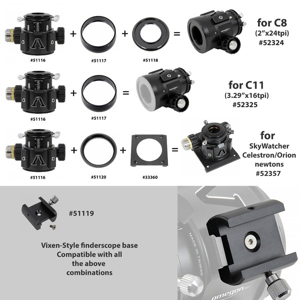 Omegon V-Power 2" Crayford, Newton Dual Speed Focuser