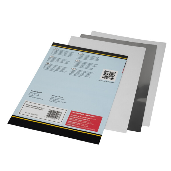 Explore Scientific Solarix solar filter foil with DIN A4 and ND5 cutout sheets
