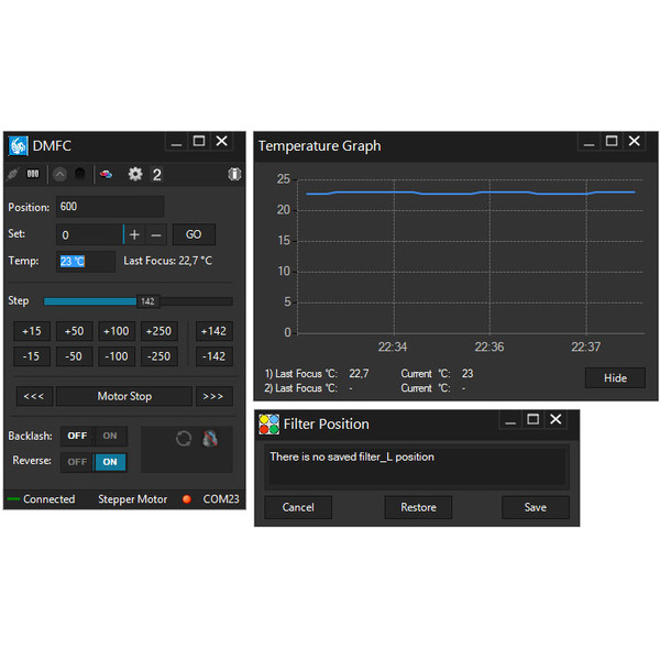 PegasusAstro Dual Motor Focus Controller Premium Package with Motor