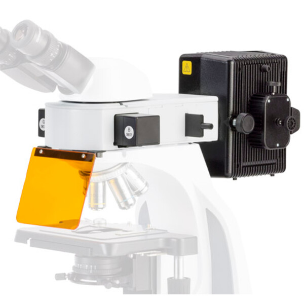 Euromex 3-positions fluorescence attachment iScope with Blue and Green filtersets included