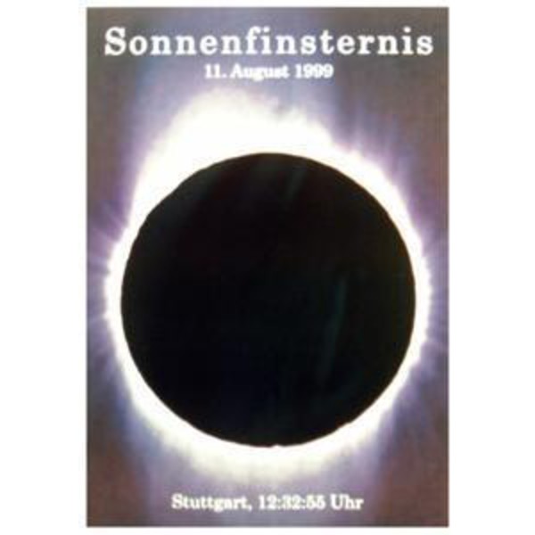 Poster Solar eclipse Stuttgart 11 August 1999
