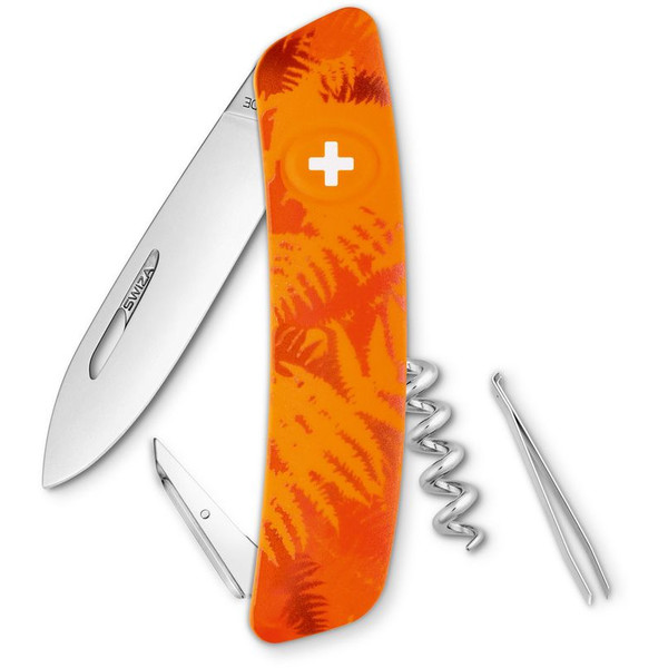 SWIZA Knives C01 Swiss Army Knife, FILIX Camo Fern Orange