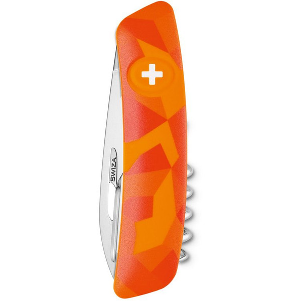 SWIZA Knives C01 Swiss Army Knife, LUCEO Camo Urban Orange