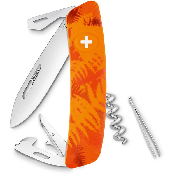 SWIZA Knives C03 Swiss Army Knife, FILIX Camo Fern Orange