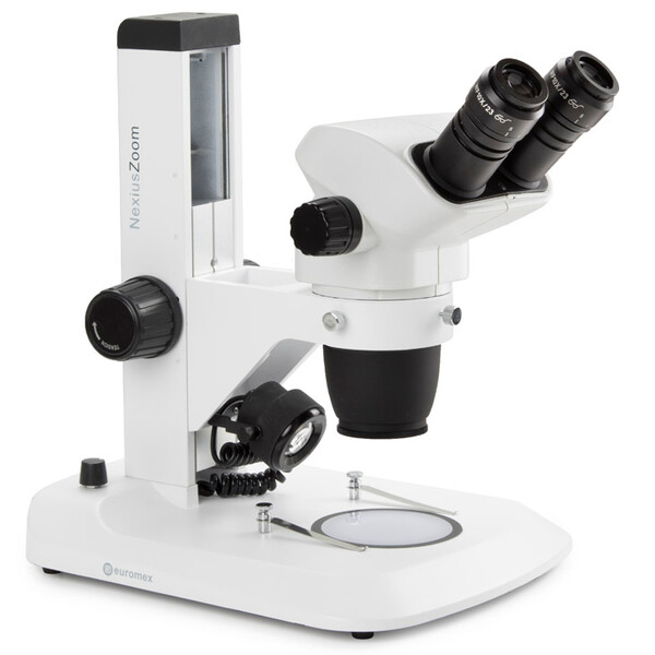 Euromex NZ.1702-S, Nexius Zoom Evo, 6.5x to 55x, rack stand, 3 W LED, incident and transmitted light, binocular