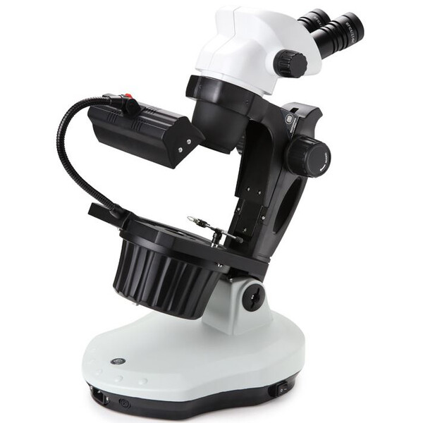 Euromex NZ.1702-GEML, NexiusZoom, 6.5x to 55x, gemology, 30W 6V halogen transmitted, 1W LED incident illumination, bino