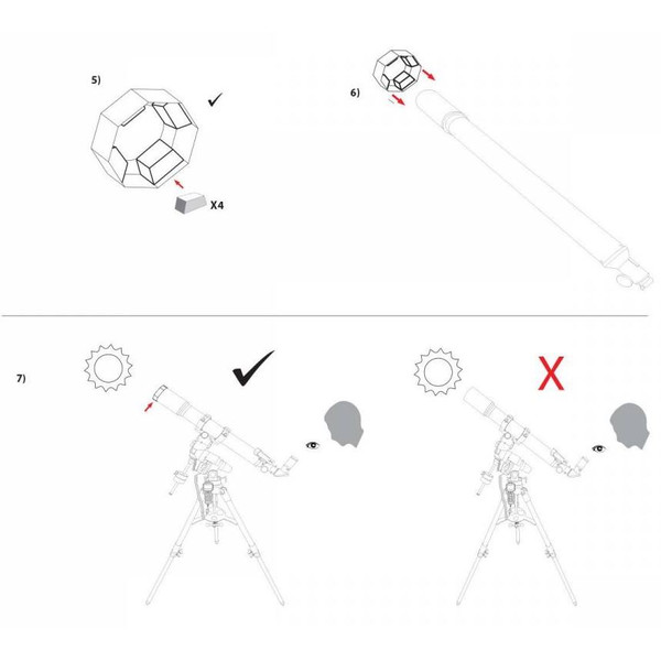 Filtres solaires Explore Scientific Sun Catcher pare soleil pour télescopes 110-130 mm