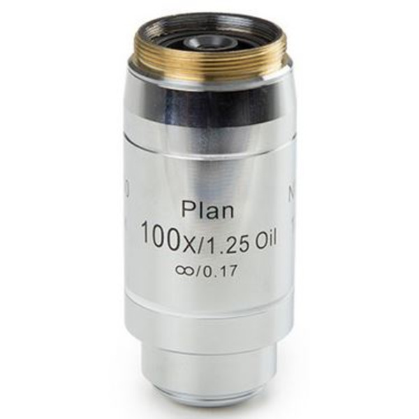 Euromex DX.7200 100X/1.25, plan, EIS, infinity, oil-immersion, sprung, w.d. 0.2mm, 60mm microscope objective (for Delphi-X)