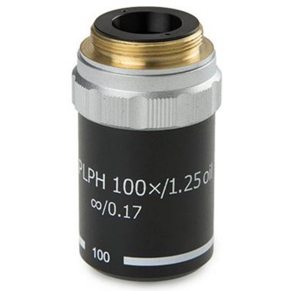 Euromex 100X/1.25 plan, phase-contrast, sprung, DIN, microscope objective BB.8900 (BioBlue.lab)
