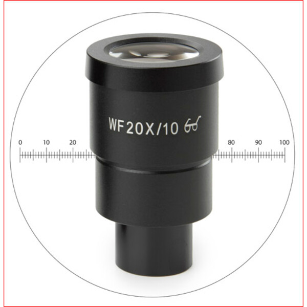 Euromex Measuring eyepiece HWF 20x/10 mm Okular mit Mikrometer, SB.6020-M (StereoBlue)
