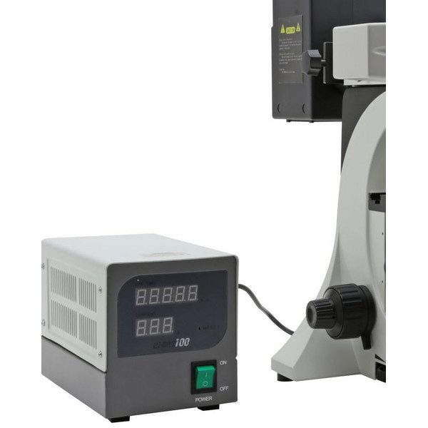 Optika Microscope Mikroskop B-510FL-USIV, trino, FL-HBO, B&G Filter, W-PLAN, IOS, 40x-400x, US, IVD