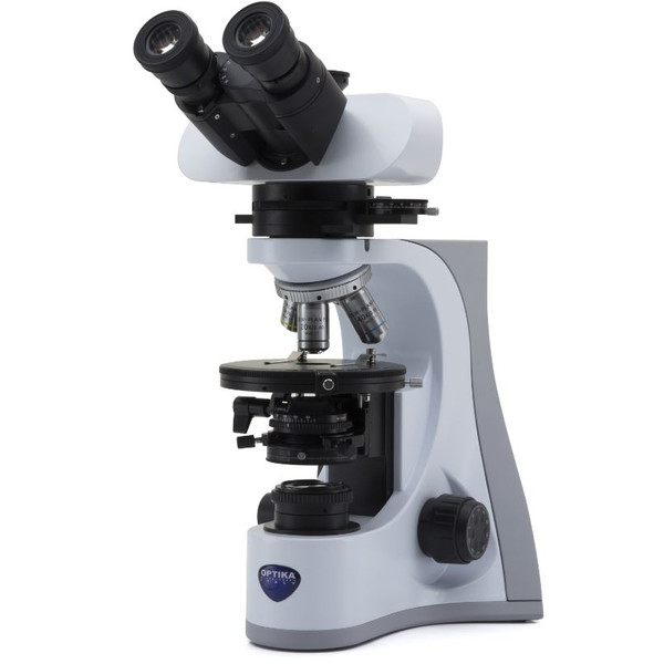 Optika Microscope B-510POL, polarisation, transmitted, trino, IOS W-PLAN POL, 40x-400x, EU