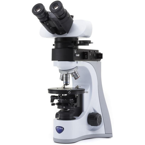 Optika Microscope B-510POL-I, polarisation, incident, transmitted, trino, IOS LWD W-PLAN POL, 50-500x, EU