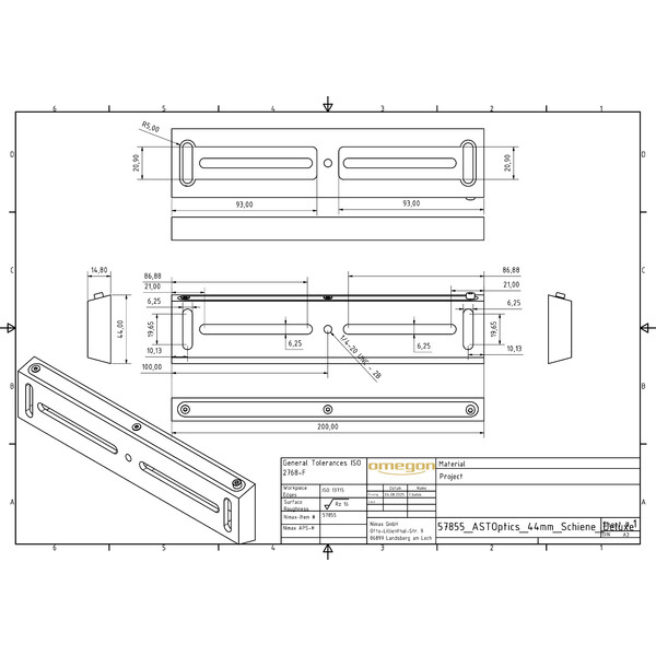 ASToptics IMPROVED VIXEN STYLE PLATE, 200MM