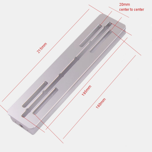 ASToptics UNIVERSAL V PLATE, 215MM with 50MM PLATFORM (RED)