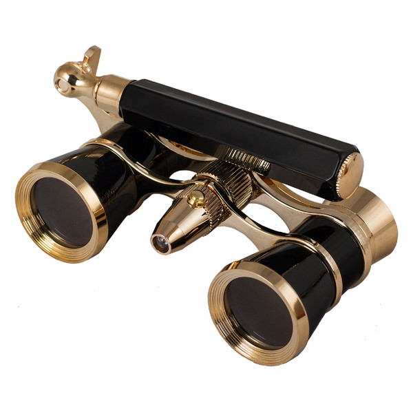 Levenhuk Broadway 3x25 Opera Glasses black (lorgnette with LED light)