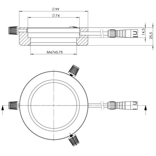 StarLight Opto-Electronics RL4-74 R, red (620 nm), Ø 74mm