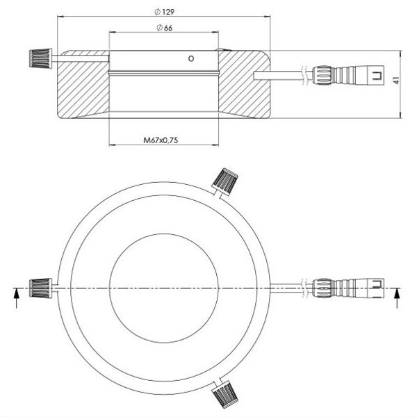 StarLight Opto-Electronics RL12-18f R, floodlight, red (625nm), Ø 66mm