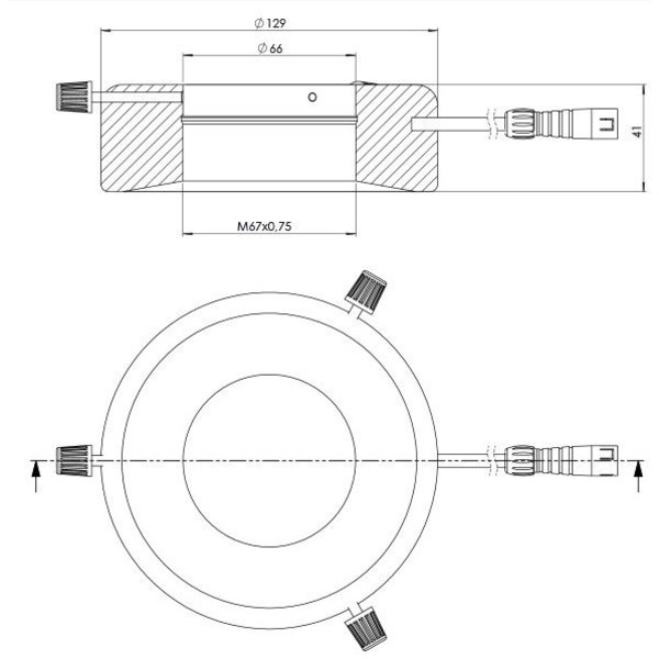 StarLight Opto-Electronics RL12-18f-S4 A, segment., Flutl., amber (590 nm), Ø 66mm